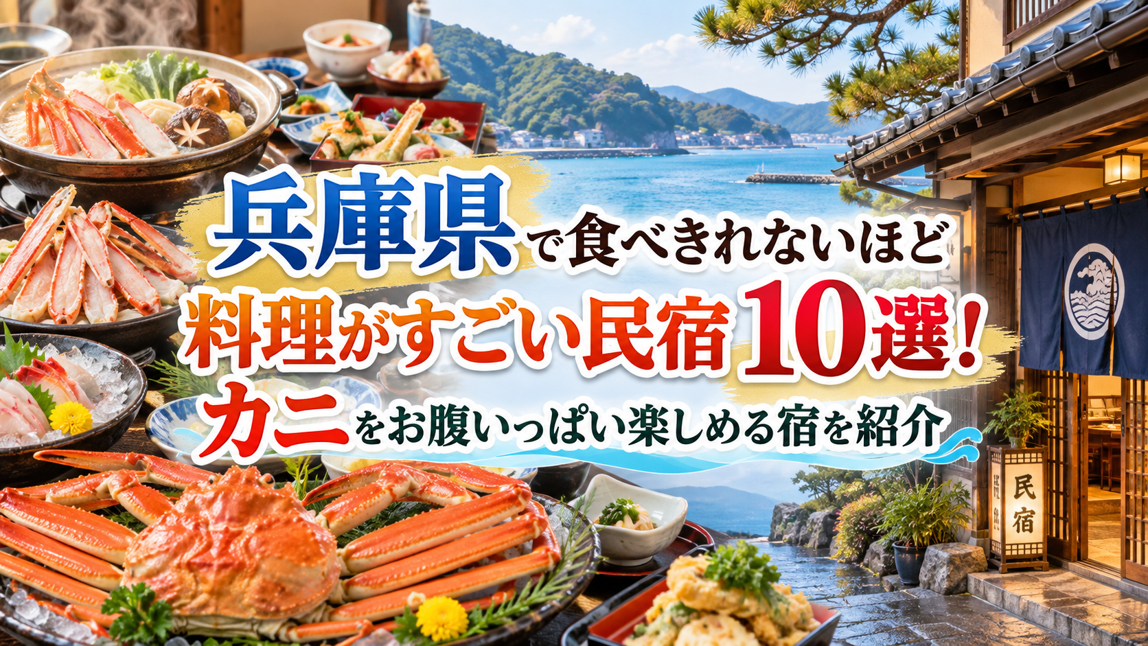 兵庫県で食べきれないほど料理がすごい民宿10選!カニをお腹いっぱい楽しめる宿を紹介