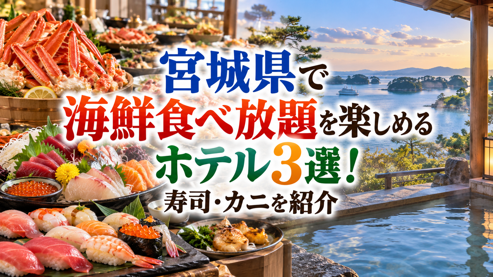 宮城県で海鮮食べ放題を楽しめるホテル3選！寿司・カニを紹介