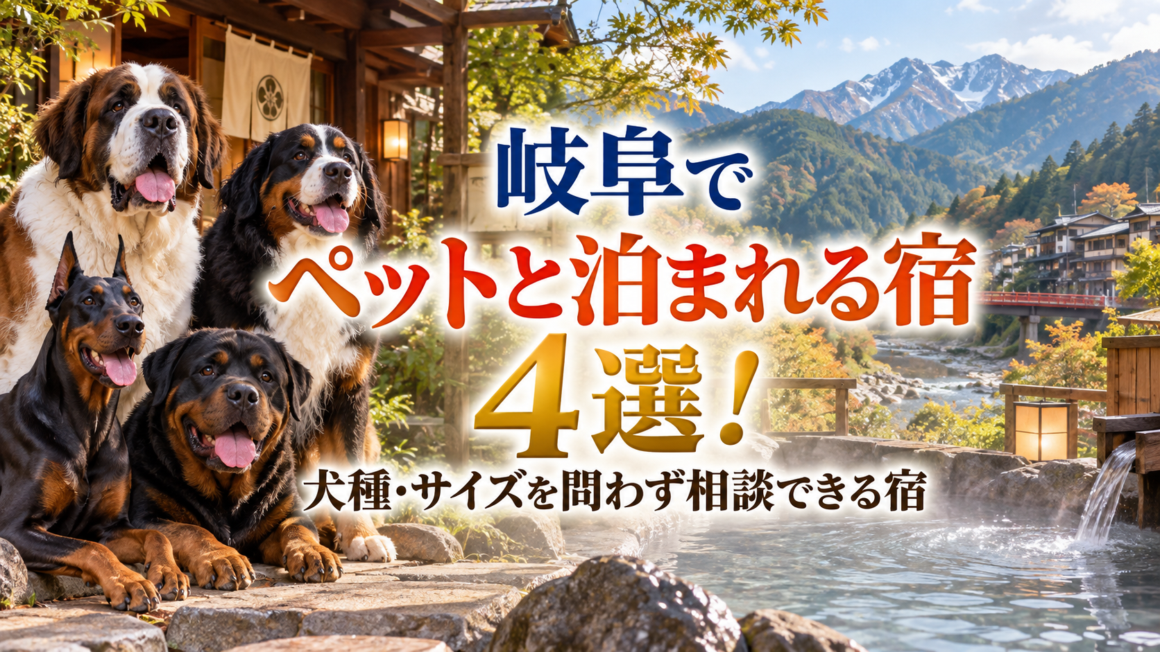 岐阜でペットと泊まれる宿4選！犬種・サイズを問わず相談できる宿