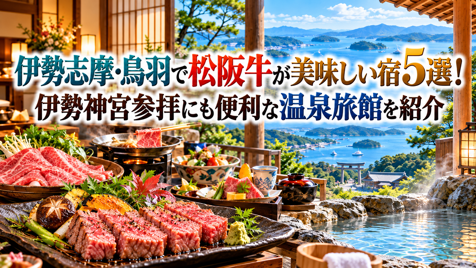 伊勢志摩・鳥羽で松阪牛が美味しい宿5選！伊勢神宮参拝にも便利な温泉旅館を紹介