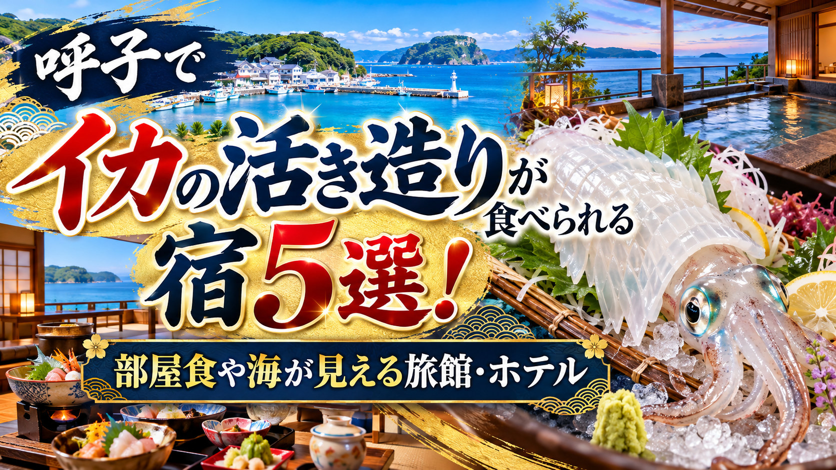 呼子のイカの活き造りが食べられる宿5選！部屋食や海が見える旅館・ホテル