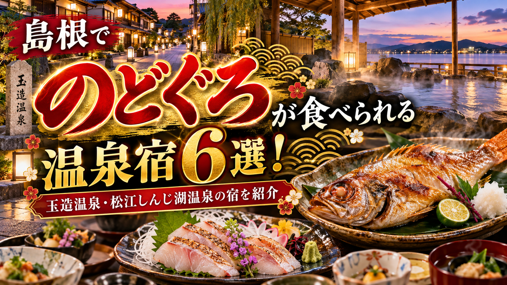 島根でのどぐろが食べられる温泉宿6選!玉造温泉・松江しんじ湖温泉の宿を紹介