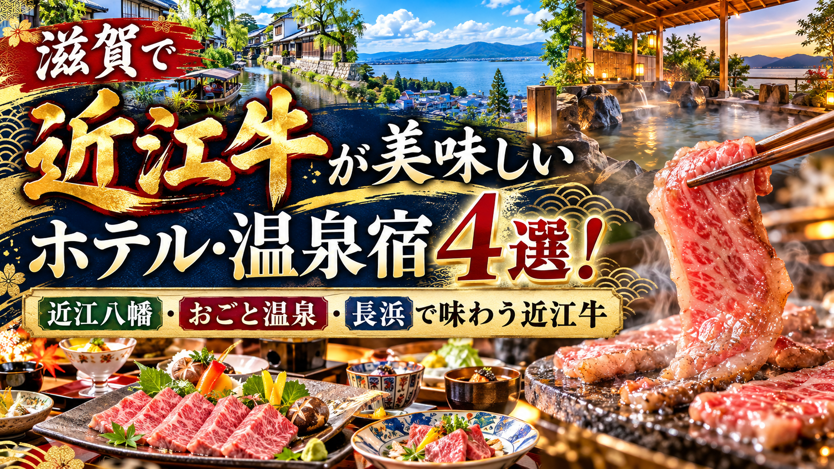 近江牛が美味しいホテル・温泉宿4選!近江八幡・おごと温泉・長浜で味わう近江牛