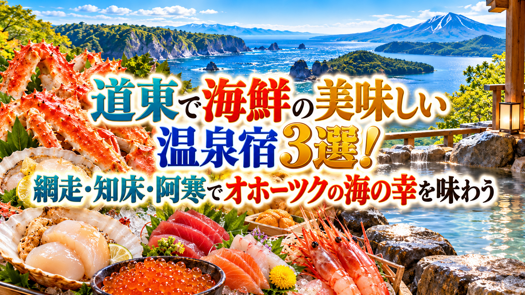 道東で海鮮の美味しい温泉宿3選！網走・知床・阿寒でオホーツクの海の幸を味わう